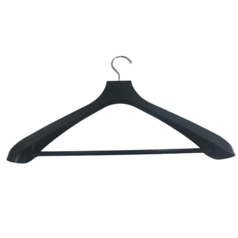 Free Logo Provided PS Black Plastic Pant Garment Coat Hanger