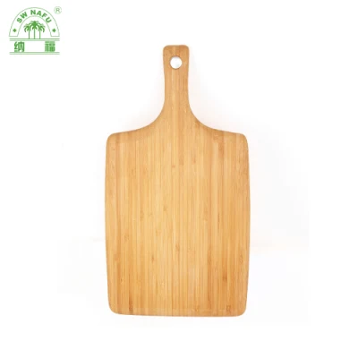 Planche à découper en bois de bambou longue et épaisse avec poignée pour cuisine