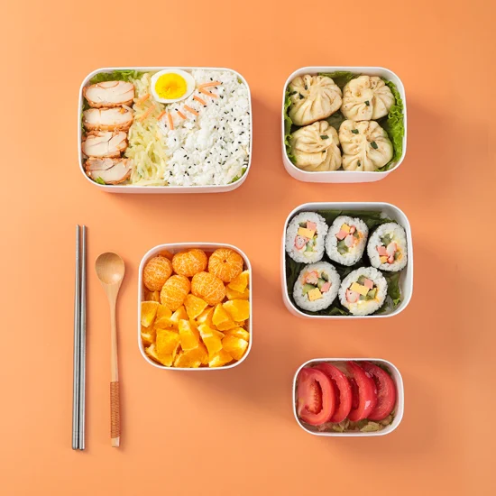 Couteau à fruits et fourchette Boîte de conservation Boîte de rangement de qualité alimentaire Boîte à lunch scellée réfrigérée Boîte à lunch pour réfrigérateur Petite boîte à lunch